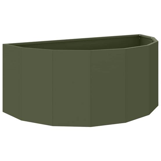 Jardinière | Pot de fleurs | Cache-pot | Bac à fleurs Vert olive 90 x 45 x 35 cm Acier - Image 1