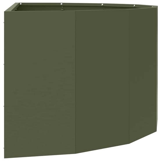 Jardinière | Pot de fleurs | Cache-pot | Bac à fleurs Vert olive 90 x 45 x 35 cm Acier - Image 6