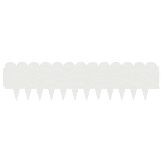 Bordure de jardin acier extérieur aménagement 10 pcs 103x25cm blanc - ComfortXL Outdoor Living - Image 5