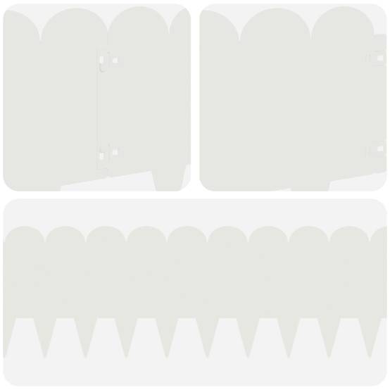 Bordure de jardin acier extérieur aménagement 10 pcs 103x25cm blanc - ComfortXL Outdoor Living - Image 7