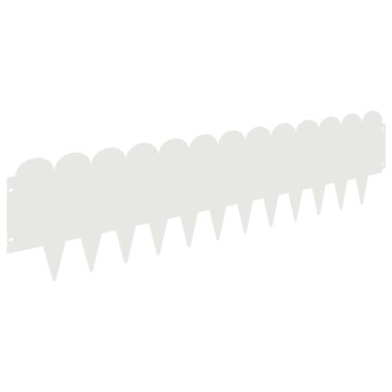 Bordure de jardin acier extérieur aménagement 10 pcs 103x25cm blanc - ComfortXL Outdoor Living - Image 6