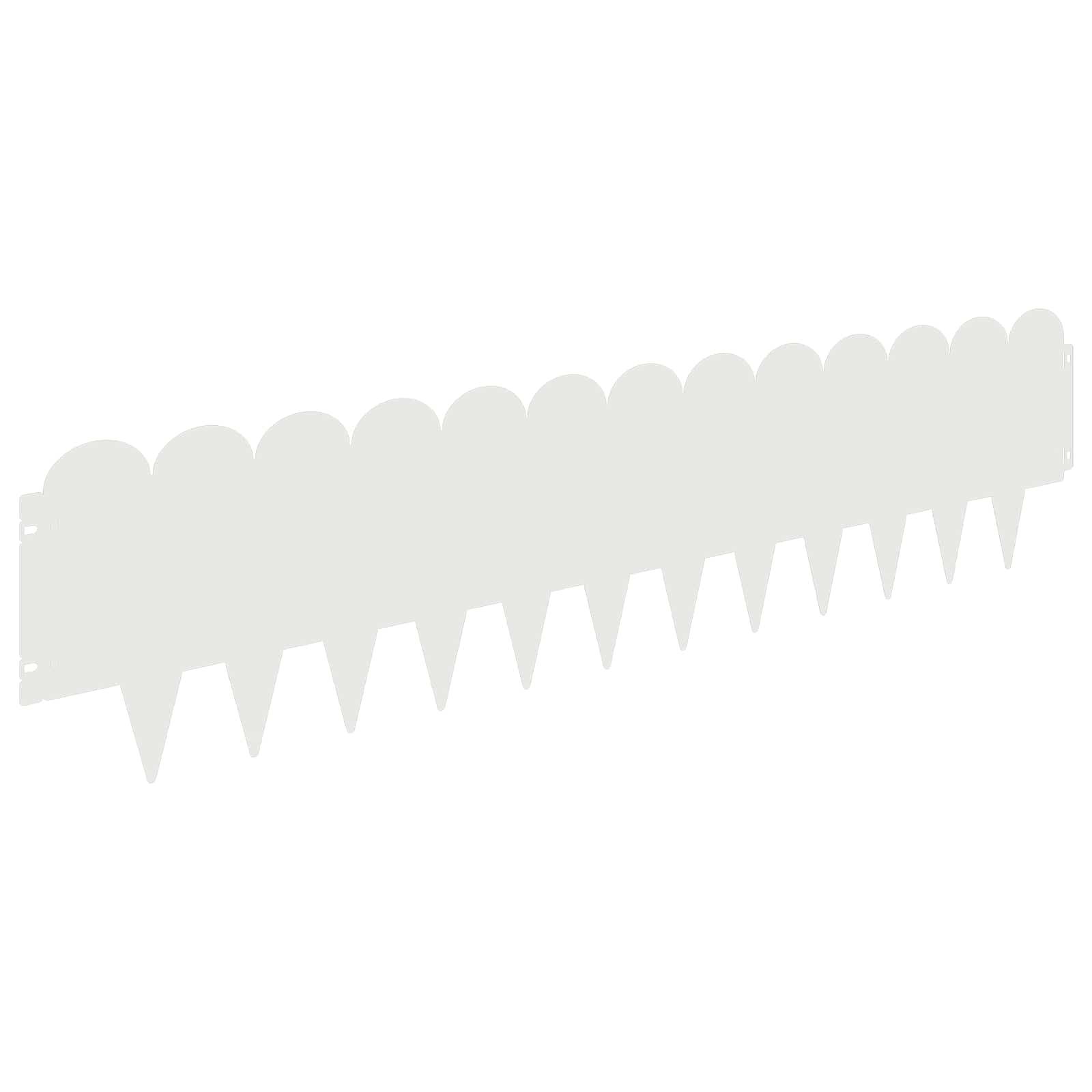 Bordure de jardin acier extérieur aménagement 10 pcs 103x25cm blanc - ComfortXL Outdoor Living - Image 6