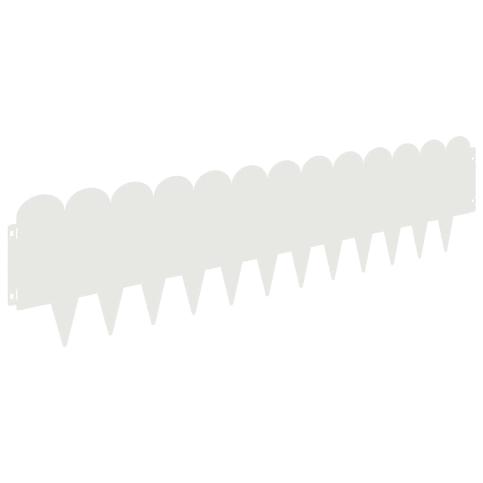 Bordure de jardin acier extérieur aménagement 10 pcs 103x25cm blanc - ComfortXL Outdoor Living - Image 2