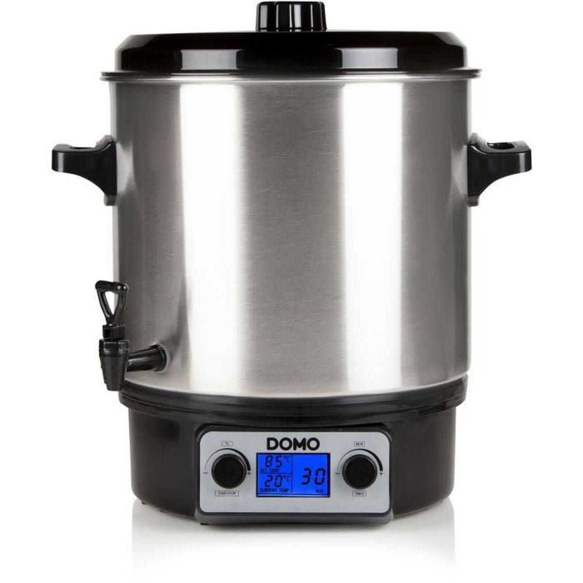 Stérilisateur de bocaux électrique 27 L 2000 W avec LCD jusqu’à 100°C et minuteur 120 min - DOMO - Image 1