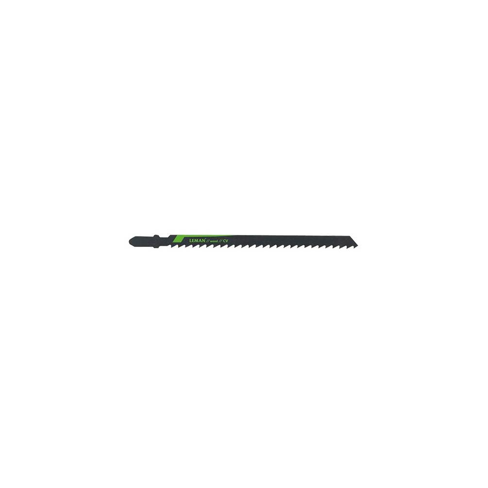 5 lames de scie sauteuse CV - Lu. 110 mm pas 4 mm - coupe grossière pour bois - LEMAN - 7007.05 - Image 1