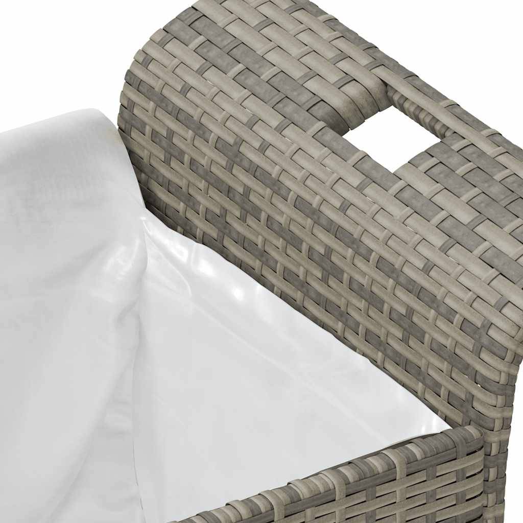 Banc Coffre Jardin Résine Tressée Rangement Pratique Terrasse Gris 116cm – ComfortXL Outdoor Living - Image 7