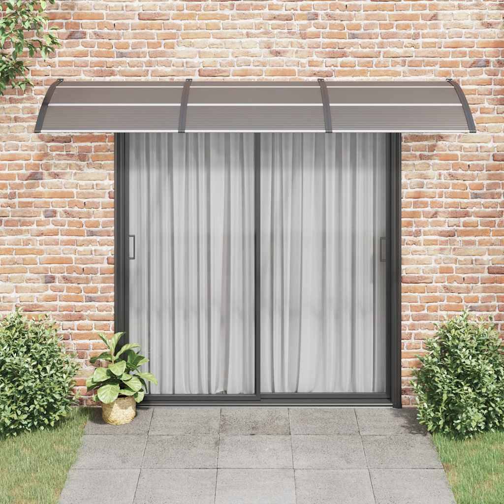 Store banne | Auvent de porte Noir 300x75 cm Polycarbonate Maison Chic - Image 3