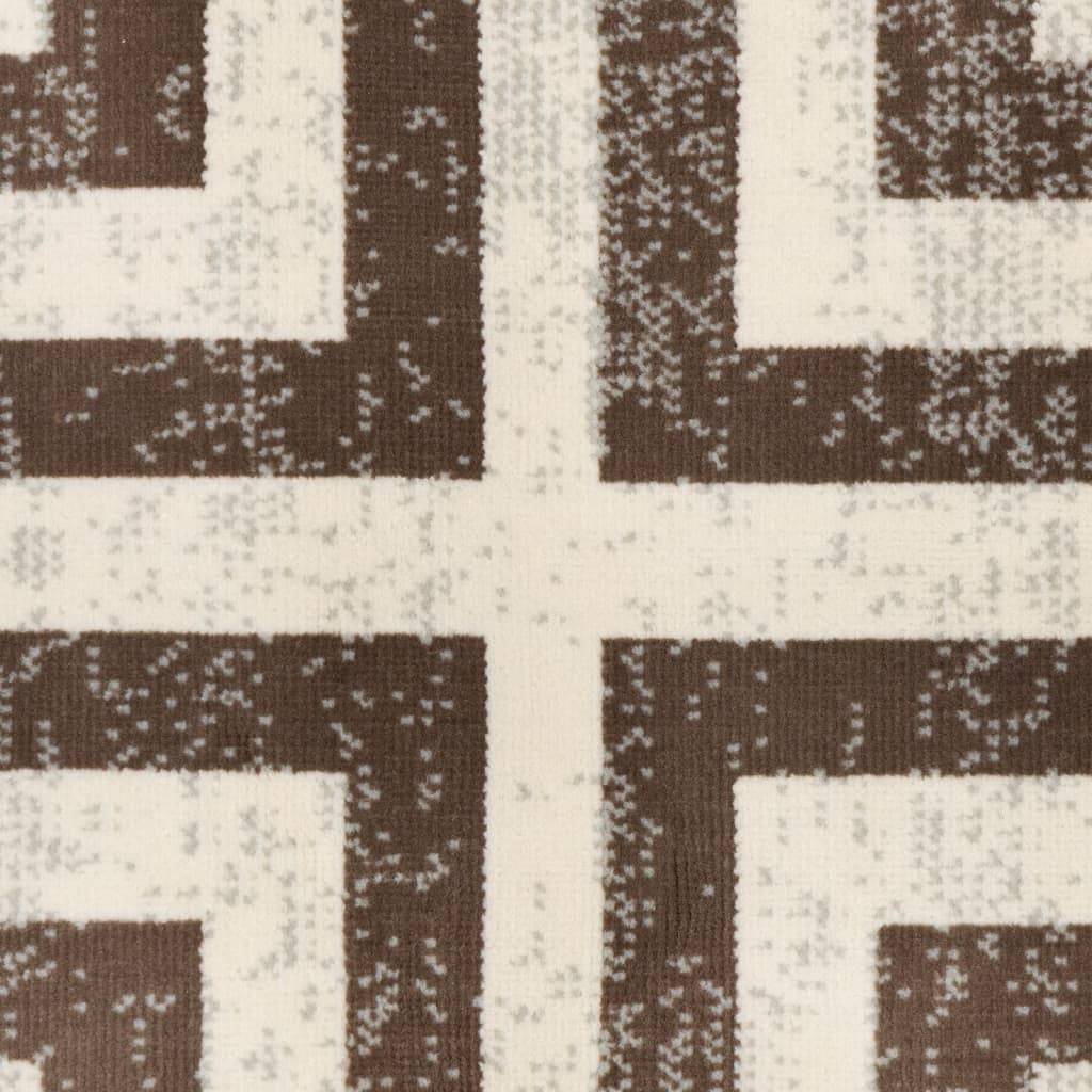 Tapis Décoratif Carré Poils Courts pour Intérieur Extérieur Antidérapant et Lavable Brun 120x180cm – ComfortXL Outdoor Living - Image 7