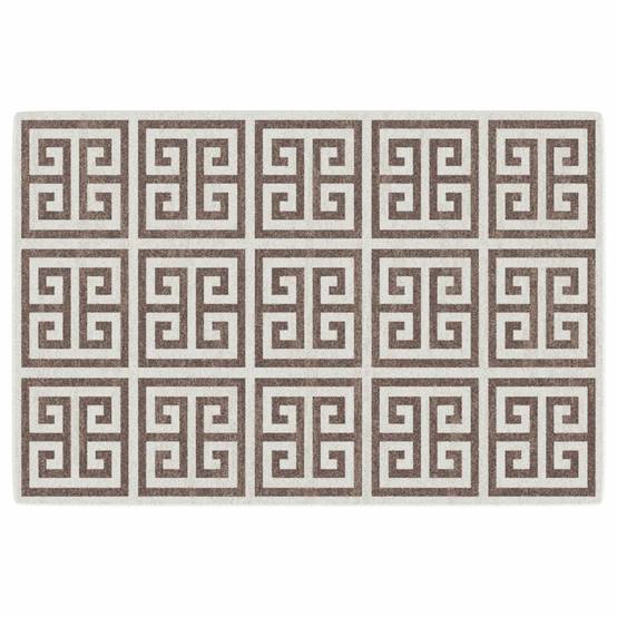 Tapis Décoratif Carré Poils Courts pour Intérieur Extérieur Antidérapant et Lavable Brun 120x180cm – ComfortXL Outdoor Living - Image 2
