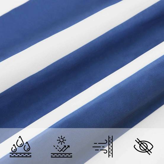 Voile d'ombrage polyester bleu et blanc 500 x 500 x 500 cm - PANGIVO - Image 5