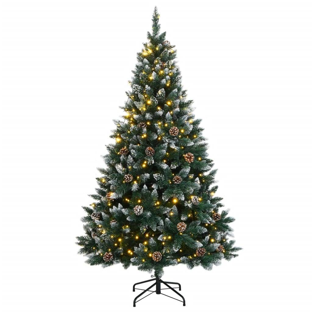 ComfortXL - Grand sapin de Noël artificiel touffu 300 LED et pommes de pin 210 cm – ComfortXL Outdoor Living - Image 3