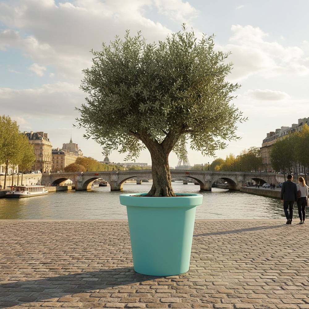 Plast'Up Rotomoulage - Pot de fleurs rond xxl delight 420l- lot de 2 - plast'up rotomoulage - Image 3