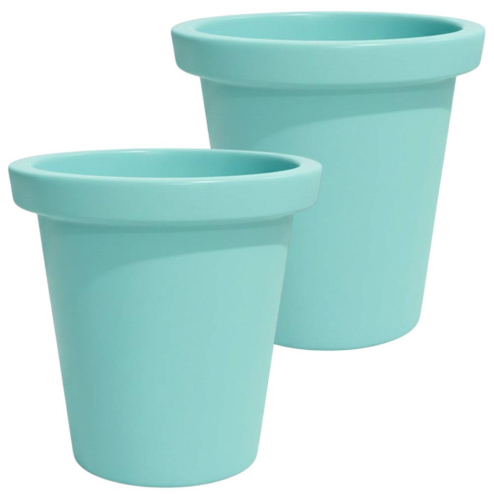 Plast'Up Rotomoulage - Pot de fleurs rond xxl delight 420l- lot de 2 - plast'up rotomoulage - Image 1