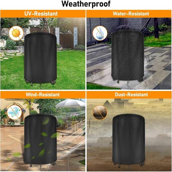 Housse de Protection Barbecue Weber 57cm Oxford 500D Imperméable et Anti-Vent - Living123 - Image 4