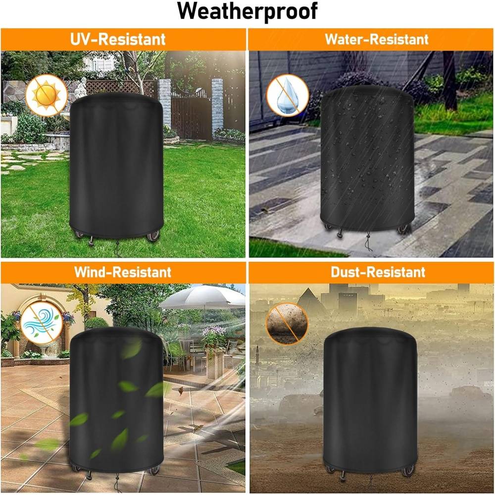 Housse de Protection Barbecue Weber 57cm Oxford 500D Imperméable et Anti-Vent - Living123 - Image 4