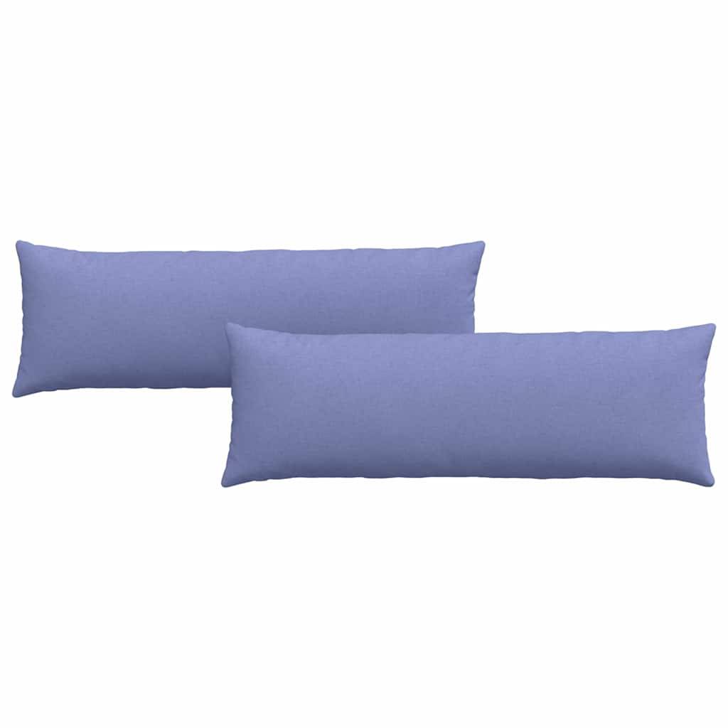 Coussins de Canapé (x2) Tissu Déhoussable Housse Lavable pour Salon Bleu 120x40 cm – ComfortXL Outdoor Living - Image 2