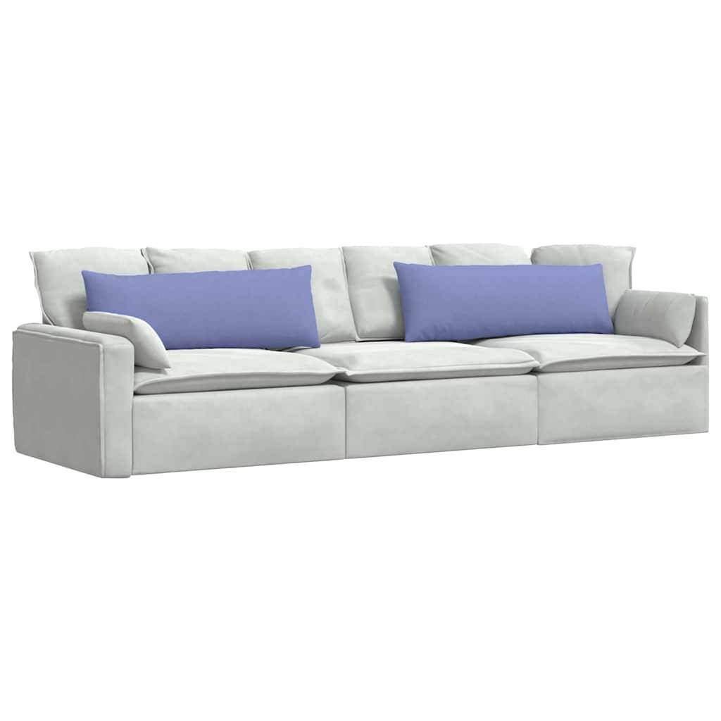 Coussins de Canapé (x2) Tissu Déhoussable Housse Lavable pour Salon Bleu 120x40 cm – ComfortXL Outdoor Living - Image 3