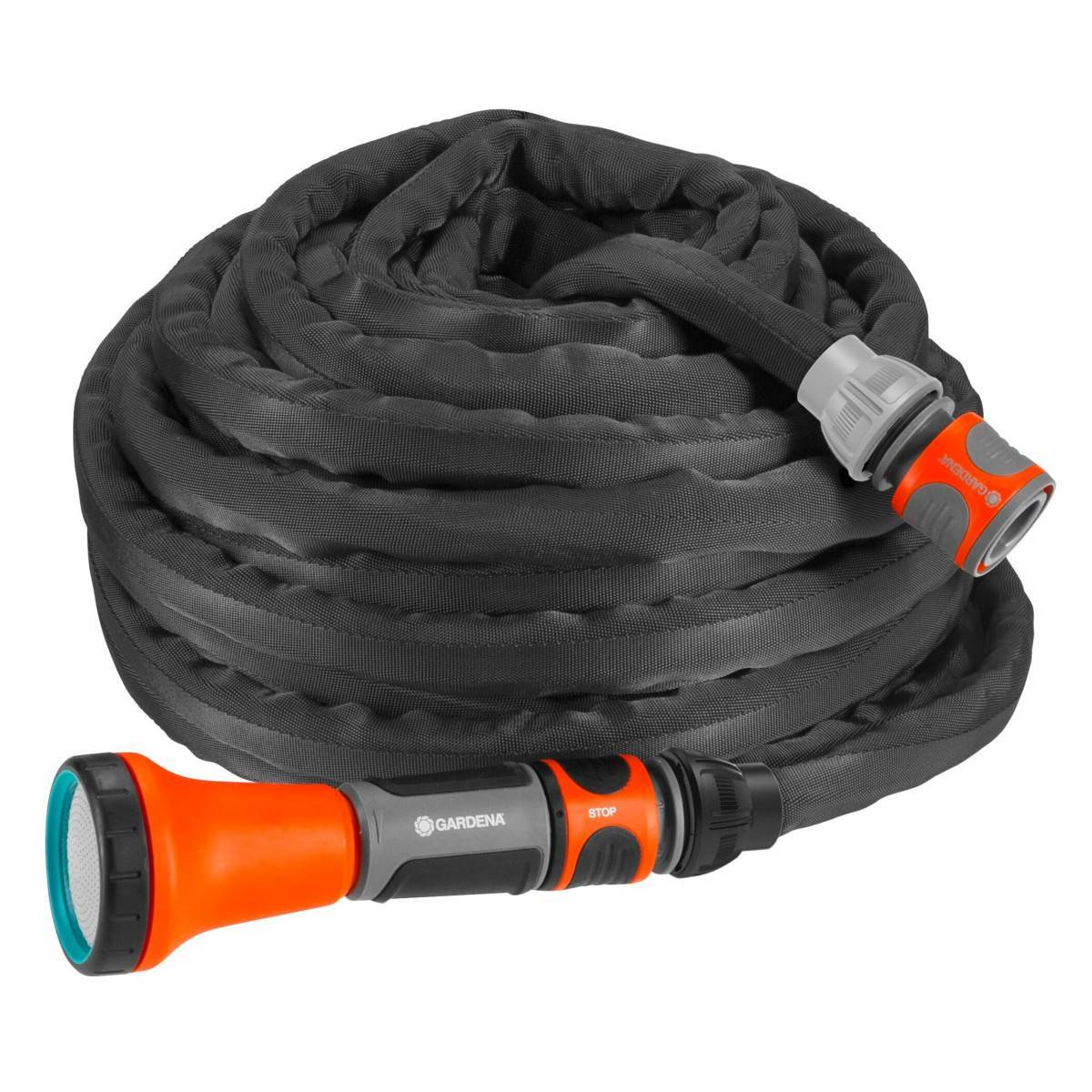 Gardena - Kit tuyau d'arrosage textile Liano™ 15 m avec support mural - Image 2