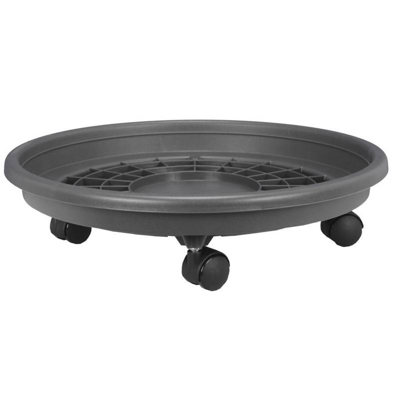 Riviera - Soucoupe à roulettes D31 - H10 cm - Gris - Fabrication Française - Image 1