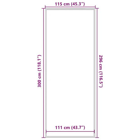 Paillasson - tapis de porte - tapis d'entrée noir 115x300 cm - Image 7