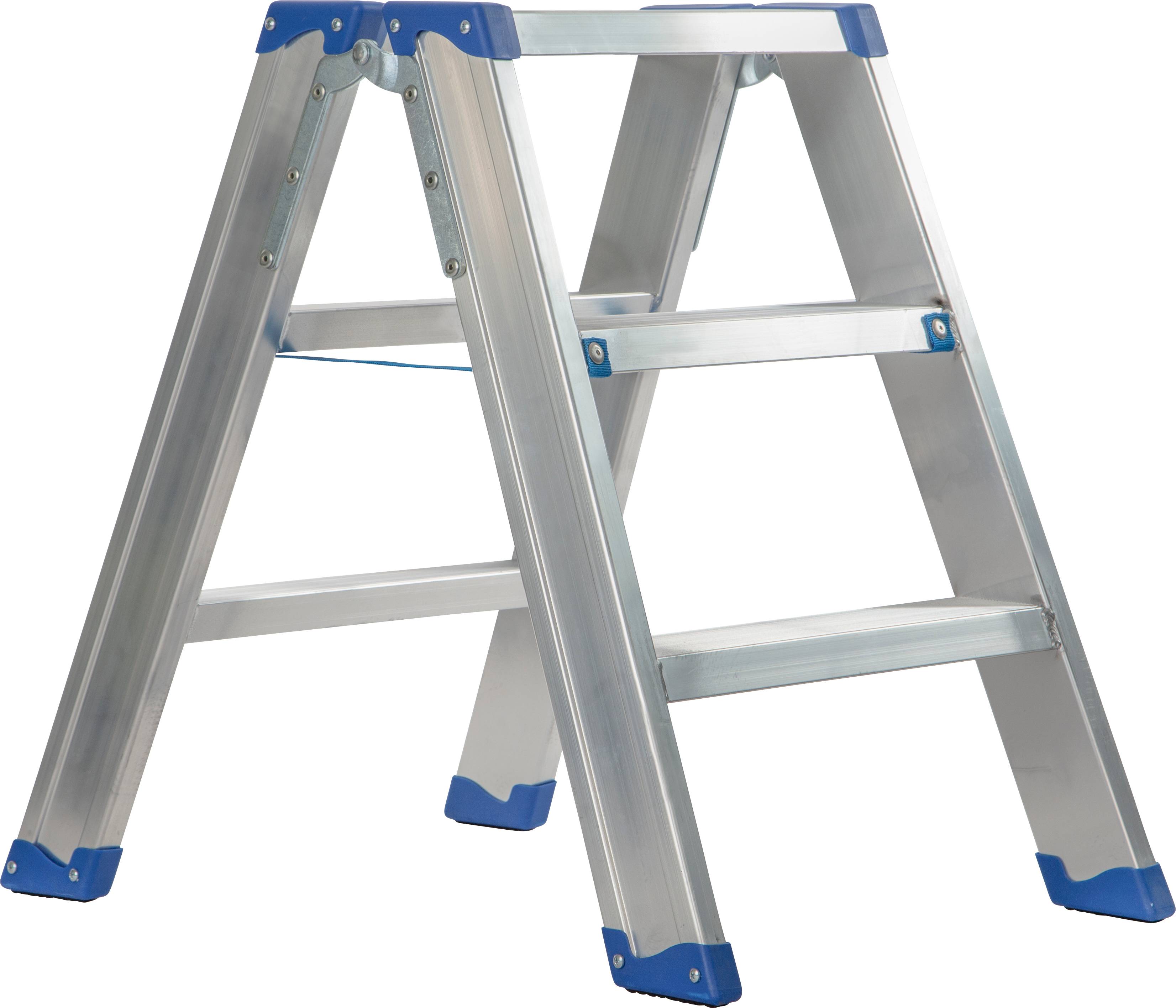 Escabeau industriel double accès avec marches soudées extra larges - ESCALO - Image 1