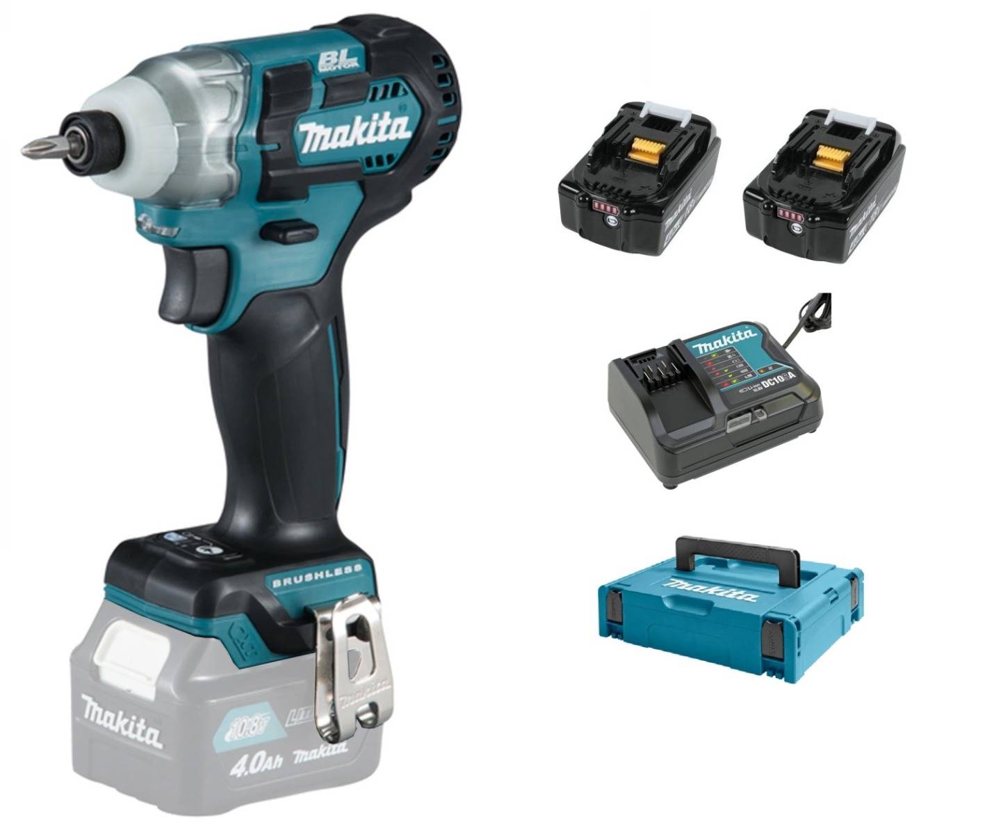 Makita - Visseuse à chocs 12 V CXT 135 Nm - MAKITA - avec 2 batteries 12V 4.0Ah, chargeur - MAkPac- TD111DSMJ - Image 1