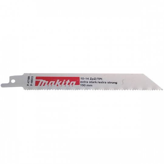 Lame Bi-Métal toutes sortes de bois avec restes de métal, acier 2,5mm (palettes) Longueur utile 130mm, Qté 5 - MAKITA - P-47189
