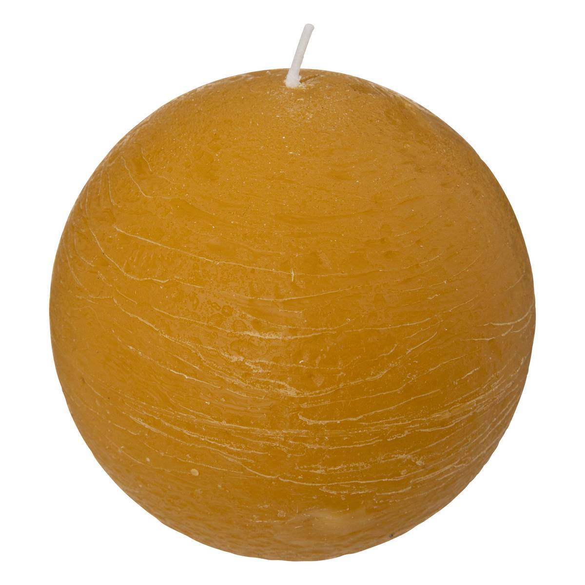 Atmosphera - Bougie boule rustique jaune 445g - Atmosphera Créateur d'intérieur