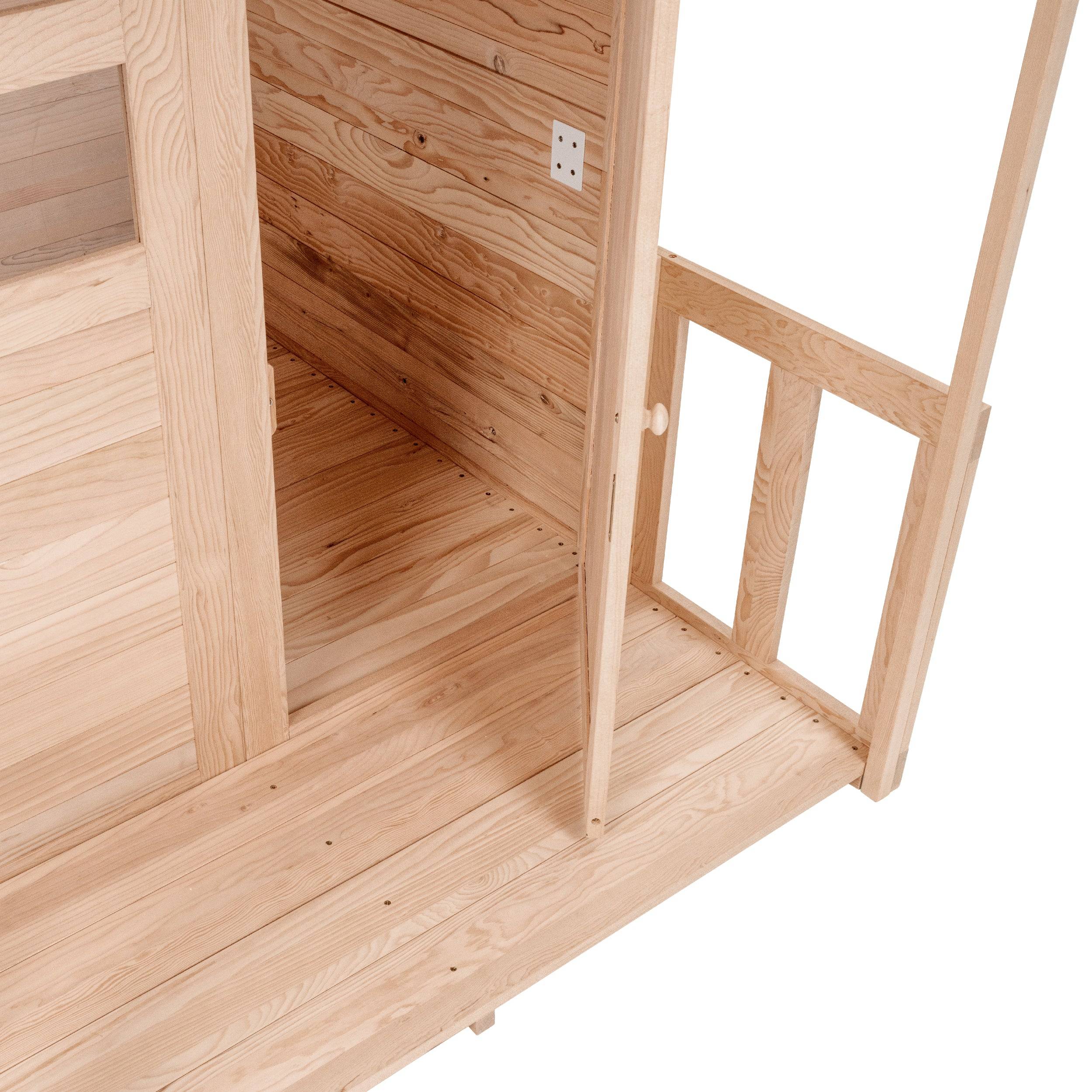 Maisonnette cabane enfant avec plancher et véranda BOUTON D'OR COTTAGE en bois FSC® - Image 3