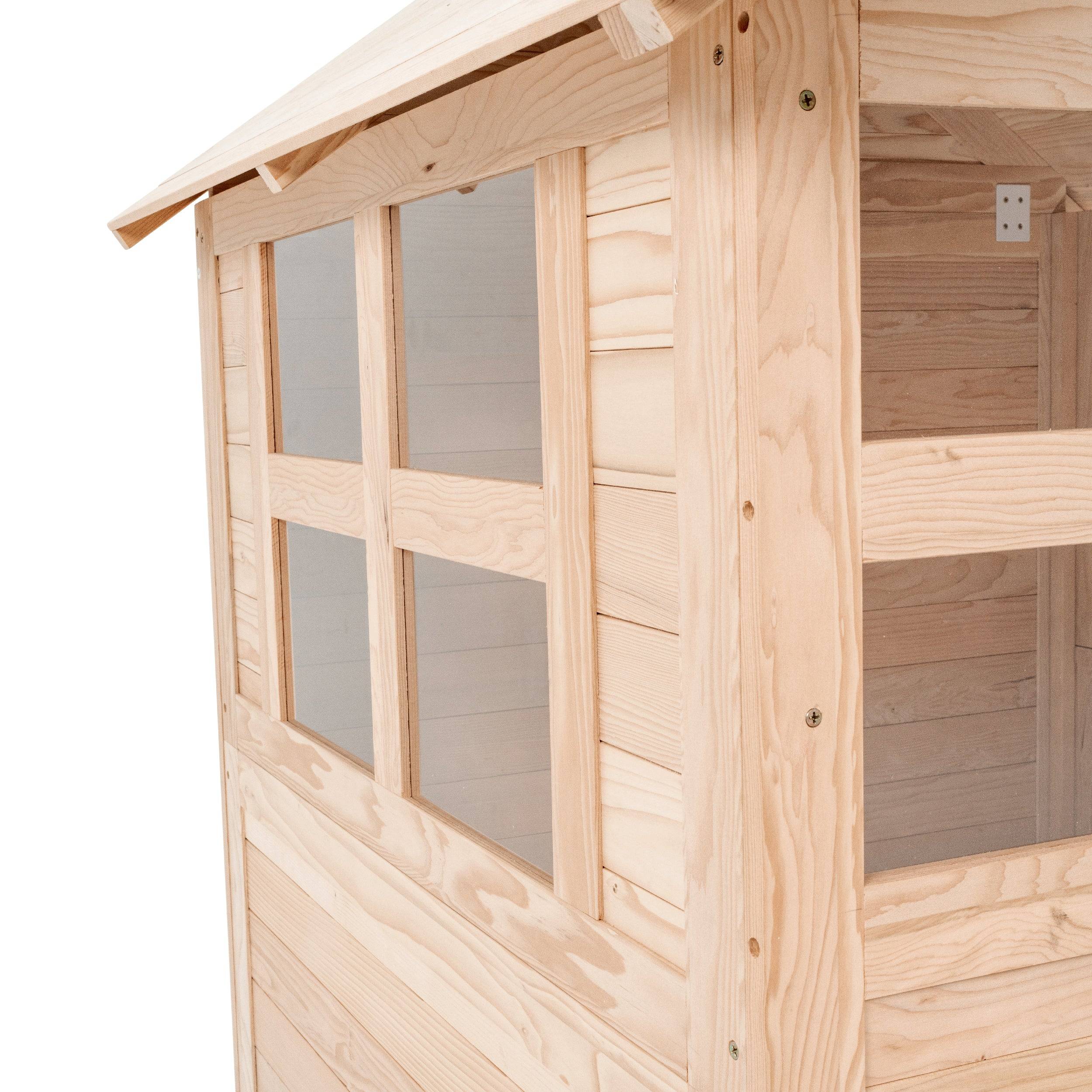 Maisonnette cabane enfant avec plancher et véranda BOUTON D'OR COTTAGE en bois FSC® - Image 6
