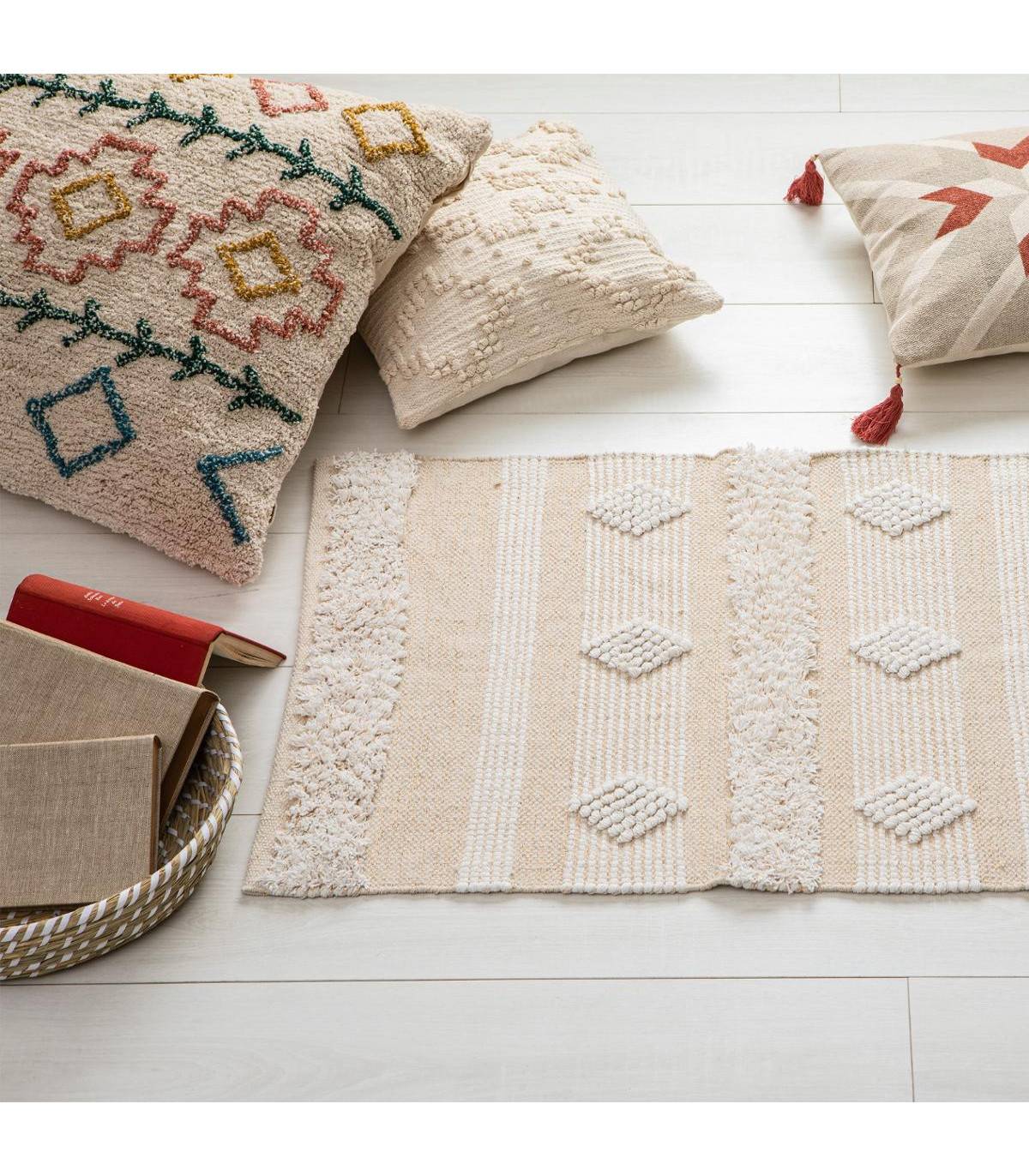 Tapis décoratif en Coton motif sable et cuivre 60 x 90 cm - Image 3