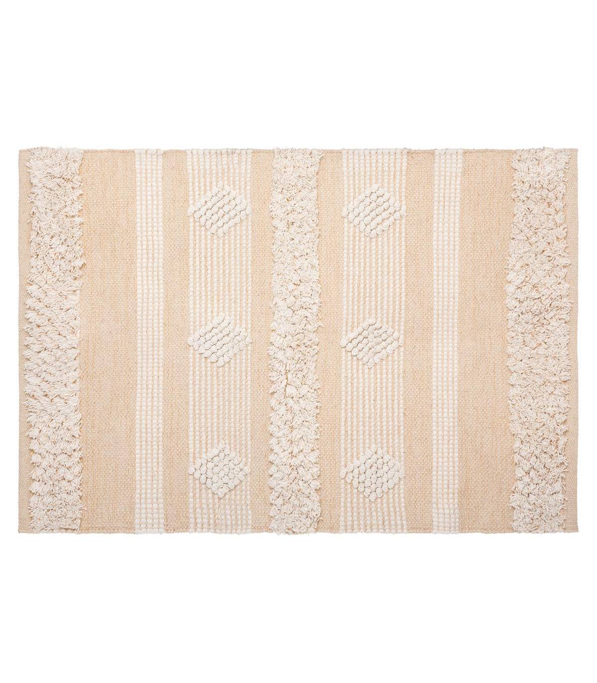 Tapis décoratif en Coton motif sable et cuivre 60 x 90 cm - Image 1