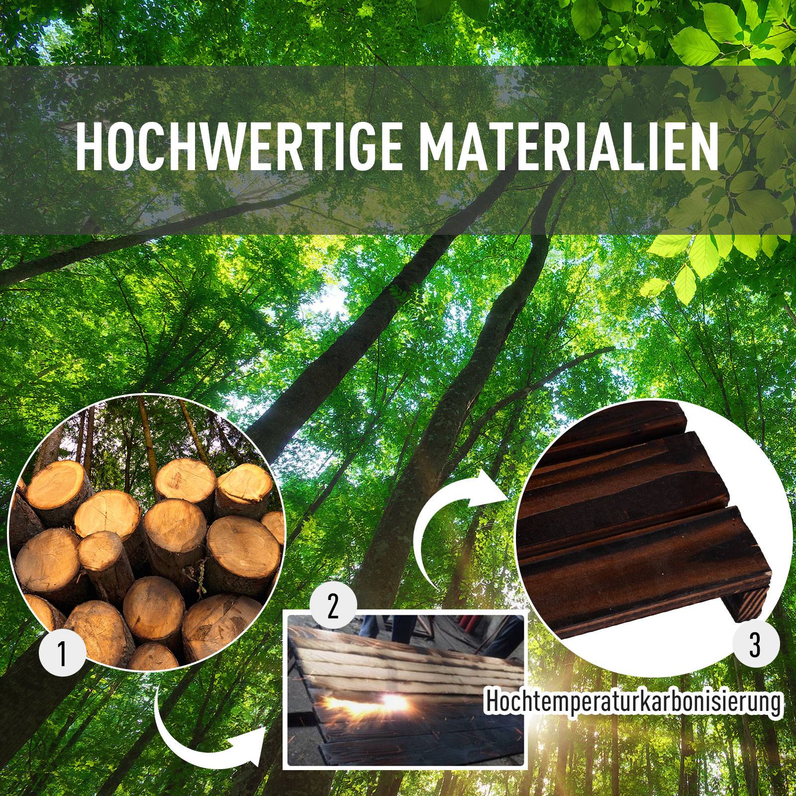 Étagère à fleurs bois sapin pour terrasse 6 tablettes avec 4 roulettes 123x33x80cm marron - ComfortXL Outdoor Living - Image 7