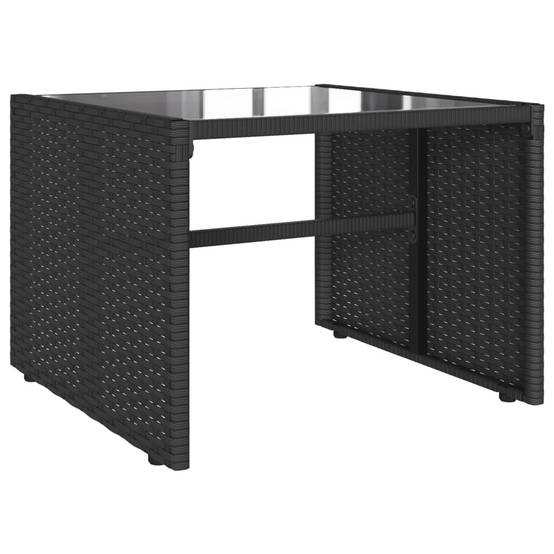ComfortXL - Salon de jardin 4 places en résine tressée avec coussins et tables Noir – ComfortXL Outdoor Living - Image 6