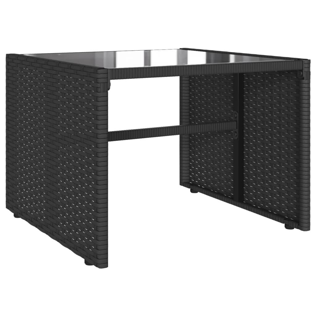 ComfortXL - Salon de jardin 4 places en résine tressée avec coussins et tables Noir – ComfortXL Outdoor Living - Image 6