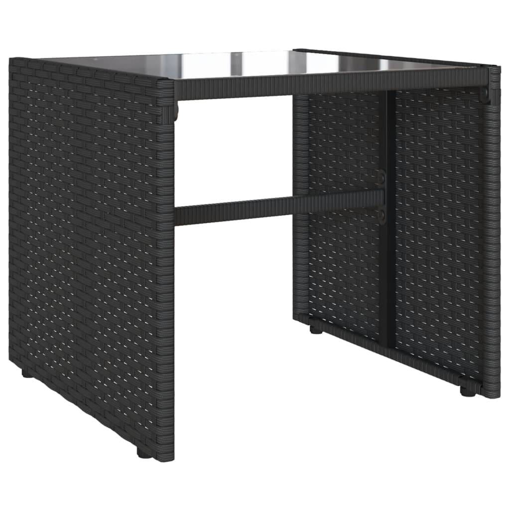 ComfortXL - Salon de jardin 4 places en résine tressée avec coussins et tables Noir – ComfortXL Outdoor Living - Image 5