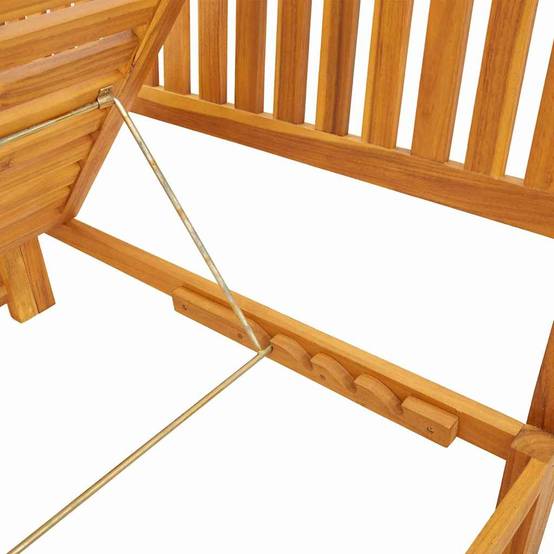 Transat | Bain de soleil | Chaise longue Marron 200 x 57 x 75cm Bois d'acacia massif - Image 9
