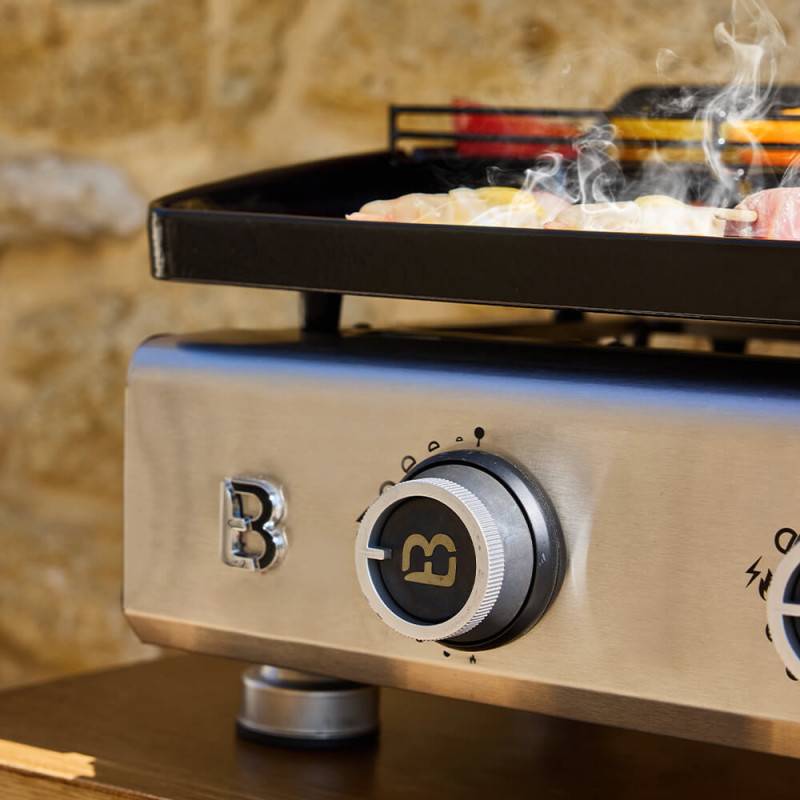 Brasero - Plancha gaz Silvia IIG Evo 3 feux – BRASERO BY FAVEX - 7,95 kW – plaque fonte émaillée 5 mm – 67 x 34 cm – 8 à 10 convives - Image 7