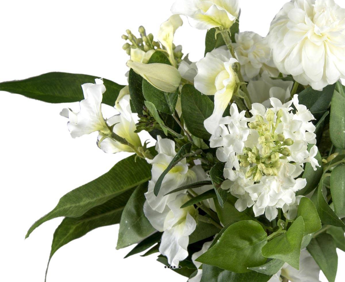 Artificielles - Bouquet de fleurs des champs artificielles crème H48 cm D30 cm Superbe - Image 3