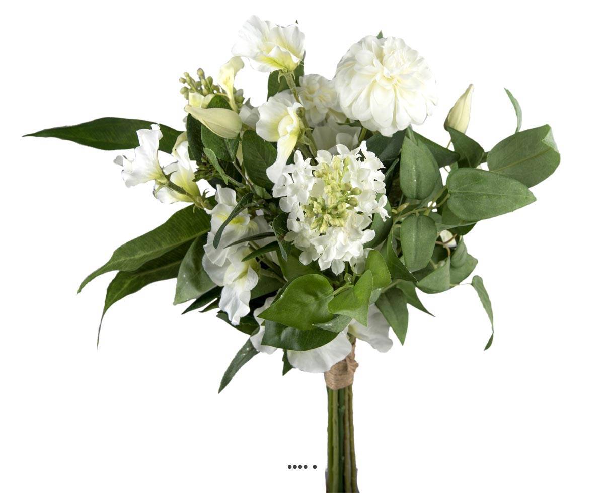 Artificielles - Bouquet de fleurs des champs artificielles crème H48 cm D30 cm Superbe - Image 2