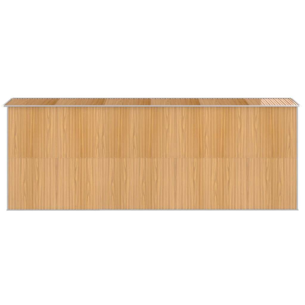 Vidaxl - Abri de jardin Marron clair 192x523x223 cm Métal galvanisé 10m² vidaXL 3147475 - Image 6
