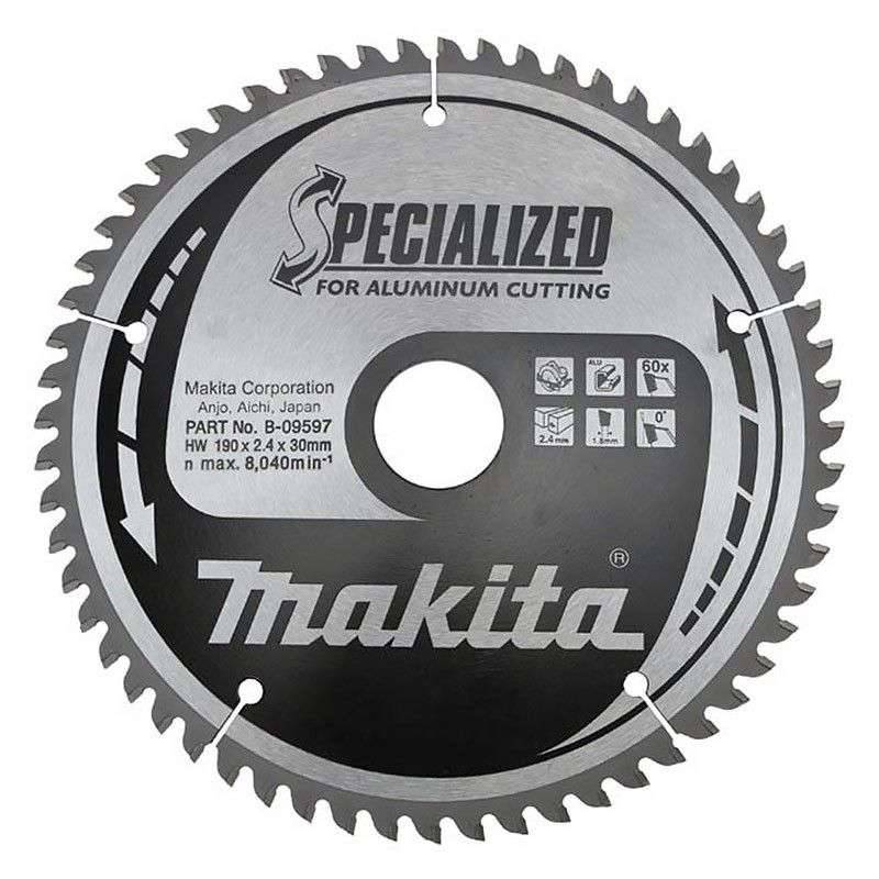 Makita - Lame Carbure MAKITA 190 mm B-09597 Specialized Aluminium pour scies circulaires Makita