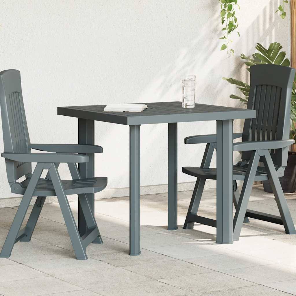 Table de jardin plastique vert 80 x 75 x 72 cm - PANGIVO - Image 1