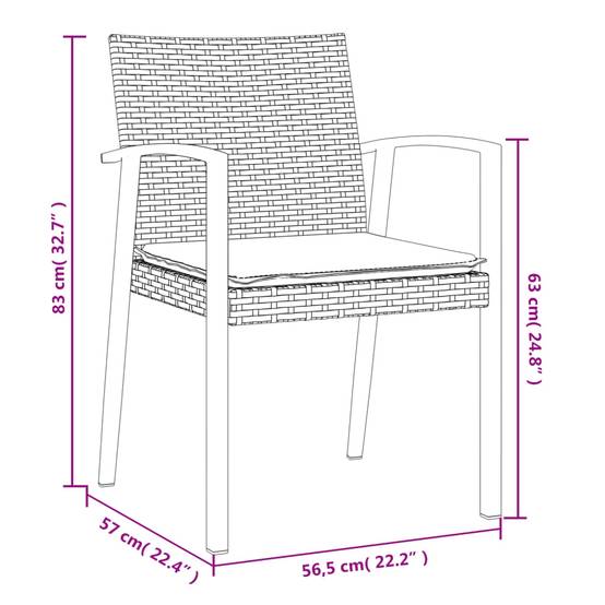 Ensemble Table et Chaises de Jardin pour 6 en Polyrotin Noir, Table XXL 200cm avec Plateau Verre – ComfortXL Outdoor Living - Image 10