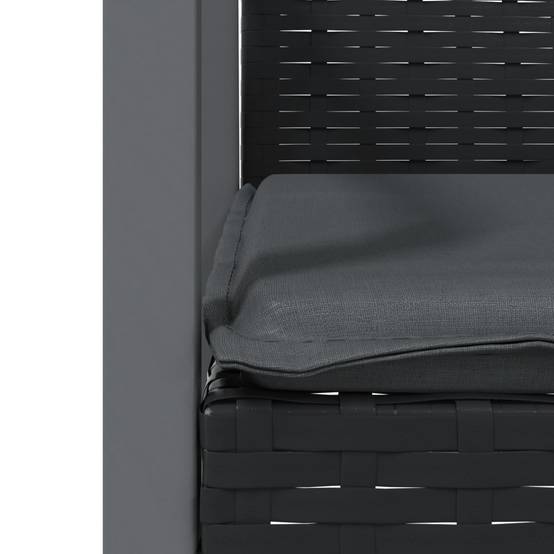 Ensemble Table et Chaises de Jardin pour 6 en Polyrotin Noir, Table XXL 200cm avec Plateau Verre – ComfortXL Outdoor Living - Image 7