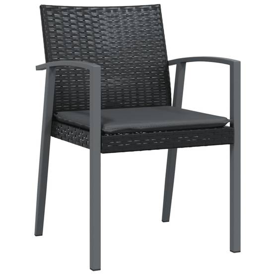Ensemble Table et Chaises de Jardin pour 6 en Polyrotin Noir, Table XXL 200cm avec Plateau Verre – ComfortXL Outdoor Living - Image 5