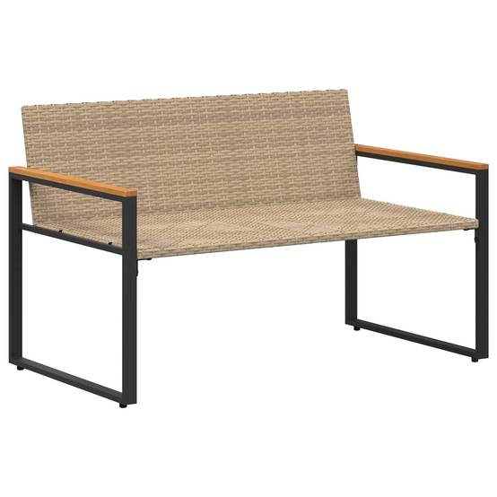 Canapé 2 Places Résine et Acacia Salon de Jardin Confort Beige et Crème – ComfortXL Outdoor Living - Image 4