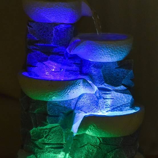 Zen Light - Fontaine d'Intérieur Ganda - Fontaine Cascade - Fontaine Zen - Décoration Ambiance Relaxante Méditation - H 30cm – Zen'Light - Image 8