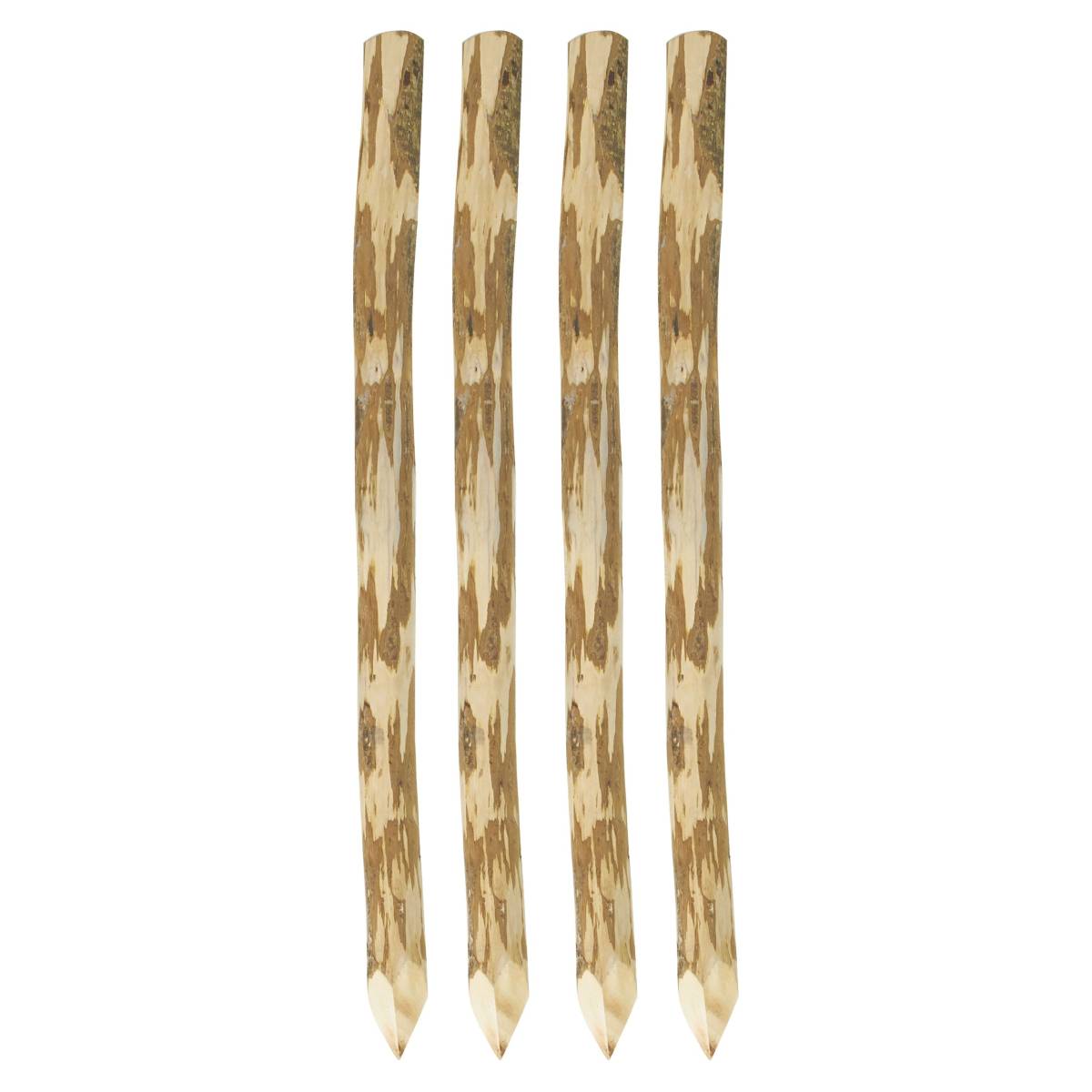 Aubry Gaspard - Poteaux en noisetier (Lot de 4) Hauteur 120 cm - Image 1