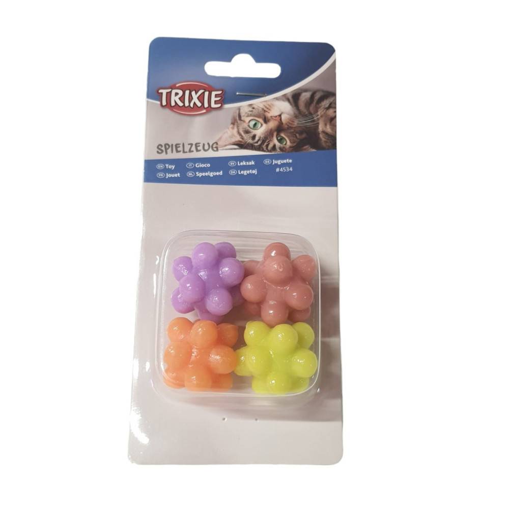 Trixie - Set de balles avec bosses 4 pièces Dimensions: ø 3,5 cm  pour chat. - Image 2